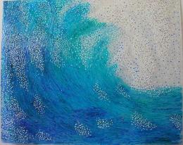 Большой Марина. волна ( 75x60 см / другое / авторская техника / 2015 г. )