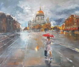 Yegorova Olga. Дождь 3 ( 60x50 см / холст / масло / 2018 г. )