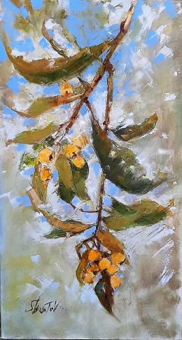Shem Tov Elena. Мушмула на ветру ( 50x90 см / холст / 2020 г. )