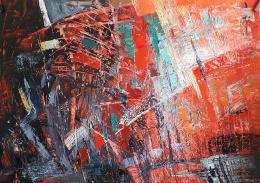 Kokin Alexandra. Overcoming ( 70x50 см / картон / масло / 2018 г. )