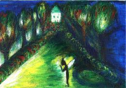 Kossman Nina. A Dark Angel on a Country Road ( ткань / авторская техника / 2018 г. )