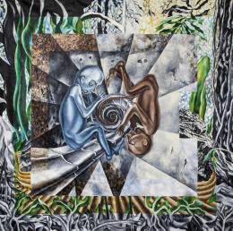 Plotkin Dmitry. CHILDREN CREATED BY PEOPLE ( 200x200 см / холст / масло / 2014 г. )