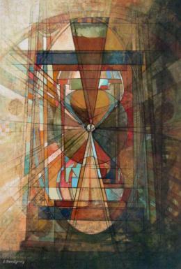 Баратынский Анатолий. Песочные часы ( 60x90 см / холст / смешанная техника / 2016 г. )