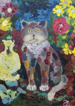 Эткин Дмитрий. Английский кот ( 35x50 см / холст / масло / 2012 г. )