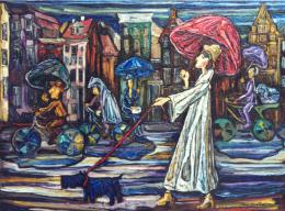 Барштейн Лера. Дождь в Амстердаме ( 60x50 см / холст / масло / 1997 г. )
