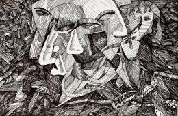 Rubinstein Oleg. Физиогномика ( 30x20 см / бумага / тушь / 1996 г. ) Rubinstein Oleg. Физиогномика ( 30x20 см / бумага / тушь / 1996 г. )