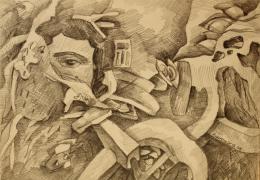 Rubinstein Oleg. Созерцание ( 30x20 см / бумага / карандаш / 1998 г. ) Rubinstein Oleg. Созерцание ( 30x20 см / бумага / карандаш / 1998 г. )
