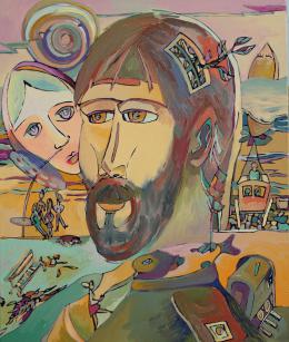 Rubinstein  Oleg. Взгляд ( 60x80 см / картон / масло / 2012 г. )