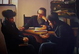 Гуревич Эдуард. Утро талмудистов. ( 120x80 см / холст / масло / 2003 г. )