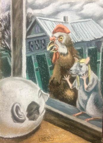 Plotkin Dmitry . VISITING GINGERBREAD - illustration to the WONDERFUL FAIRY Tales of Wojciech Jaworski