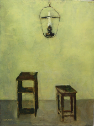 Бройтман Израиль . Два табурета под масляной лампой